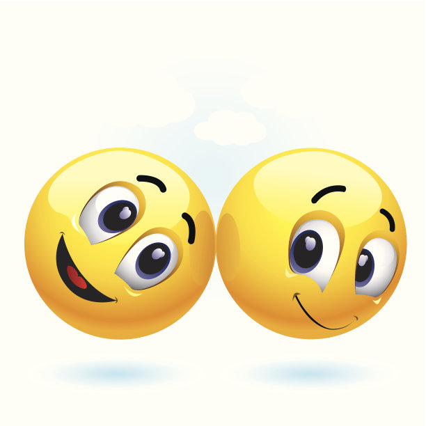 黄色微笑表情的3D插图图片下载