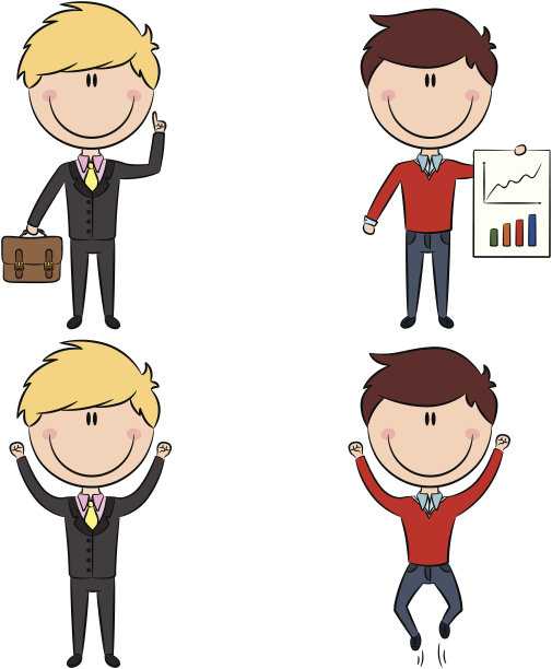 可爱有趣的卡通商人图片下载