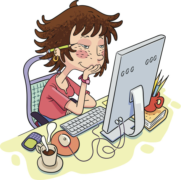 女人使用电脑图片下载