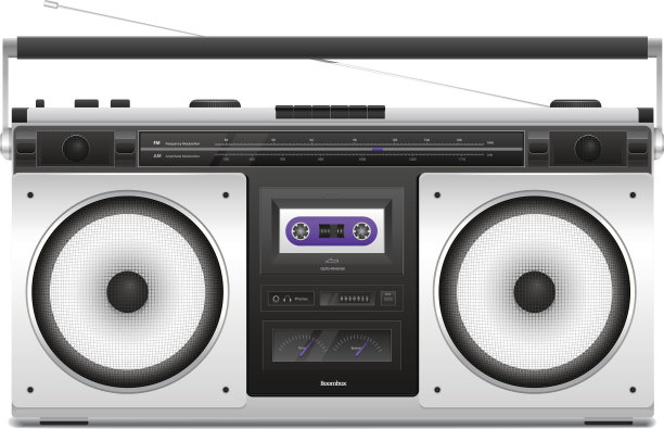 80年的立体声扬声器图片下载