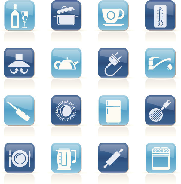 厨房物品和配件图标图片下载