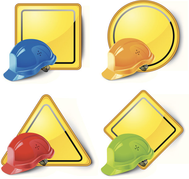 路标和头盔图片下载