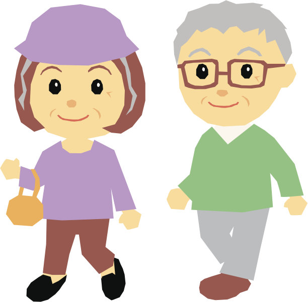 老夫妇,散步图片下载