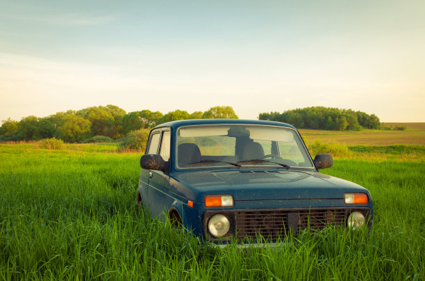 越野车在草图片下载