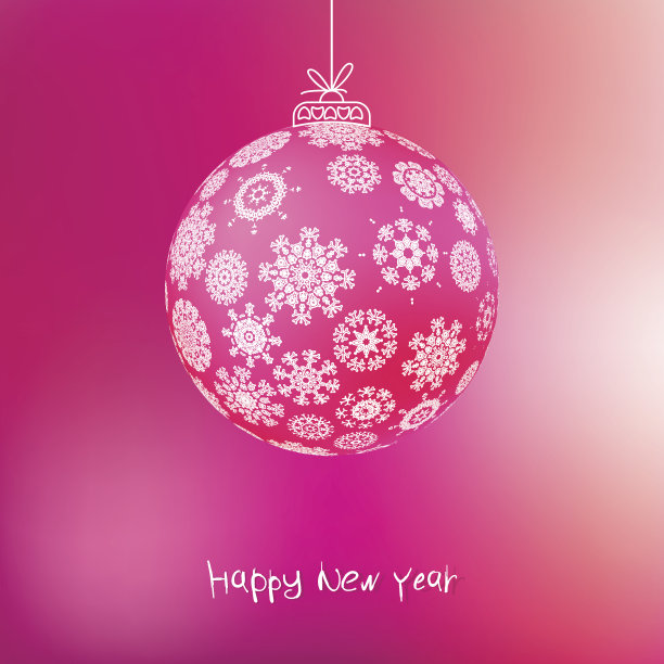 圣诞球从雪花。+ EPS8图片下载