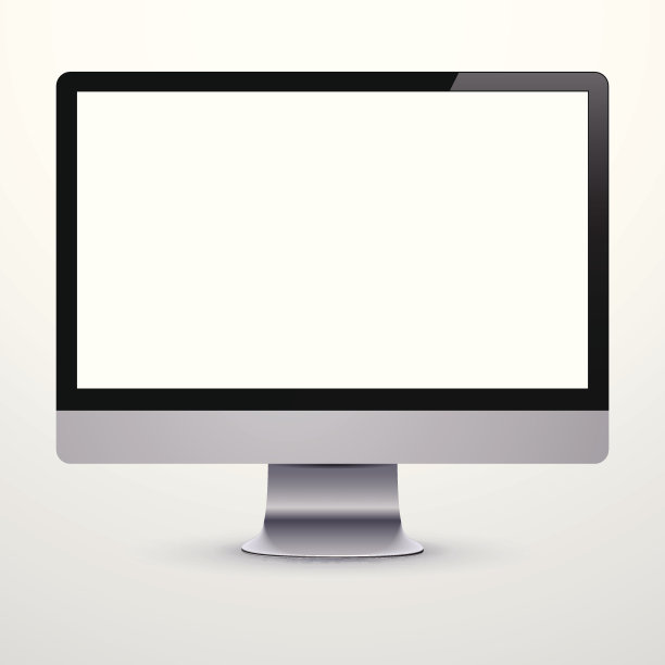 现代的液晶电脑。图片下载