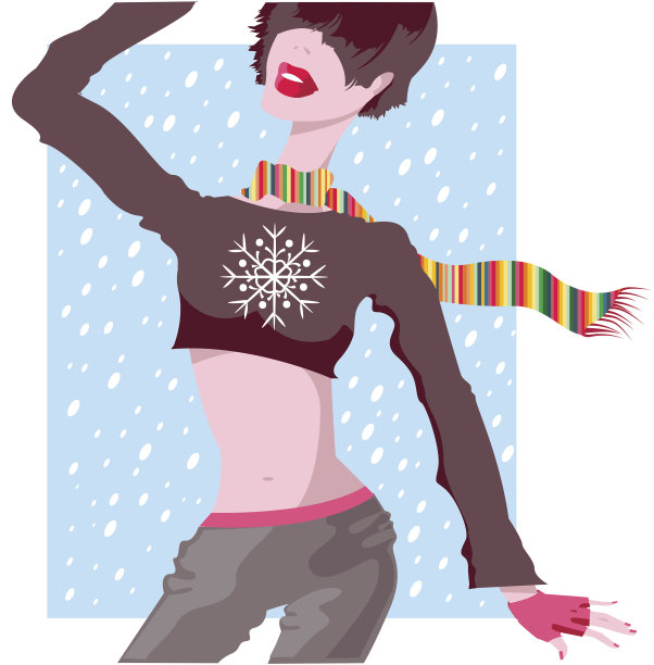 冬天的女孩图片下载