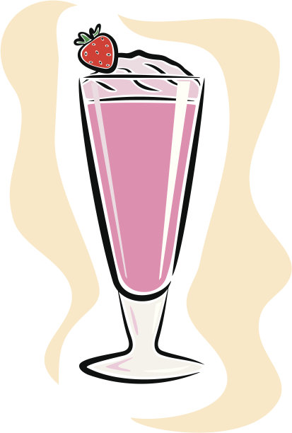 草莓奶昔(向量)图片下载