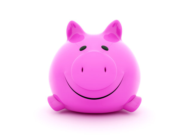 胖乎乎的粉色储蓄罐图片下载