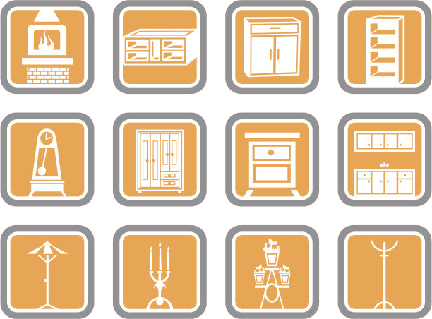 矢量图标:家具图片下载