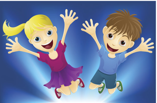 快乐的孩子们欢蹦乱跳图片下载