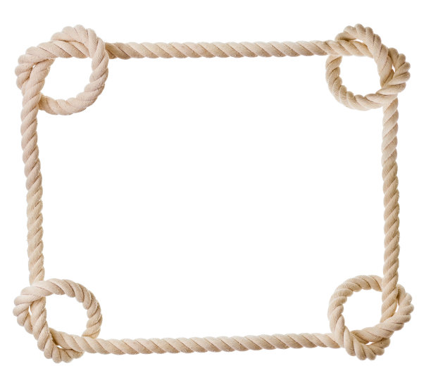 框架由绳子隔离在白色图片下载