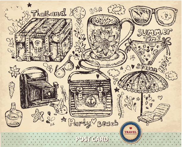 矢量手绘插图图片下载