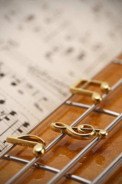 低音吉他上的音符图片下载