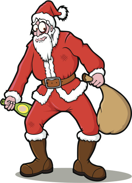 喝醉的圣诞老人图片下载