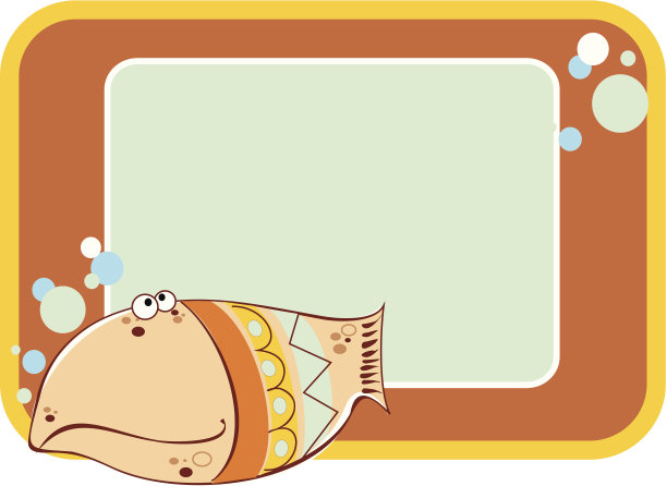 鱼时尚，相框，明信片图片下载