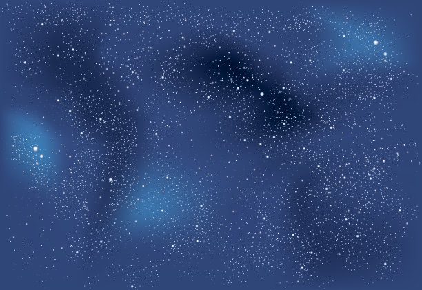 太空的背景是蓝色的星星图片下载