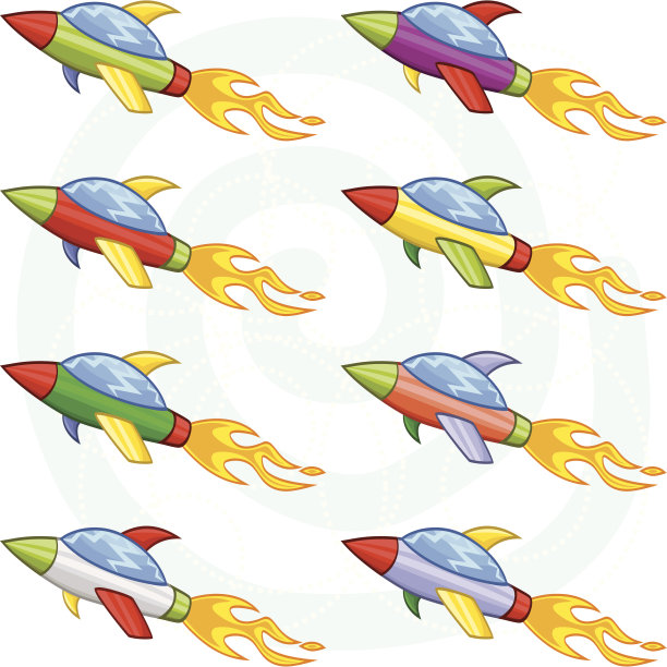 卡通的航天飞机或火箭图片下载