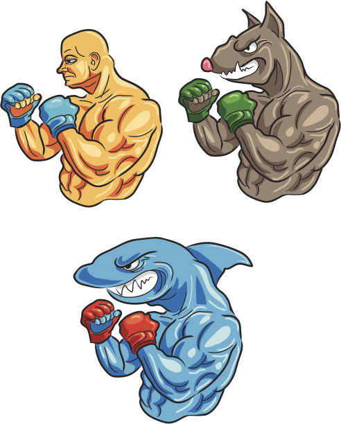 综合格斗-比特斗牛，鲨鱼，人类图片下载