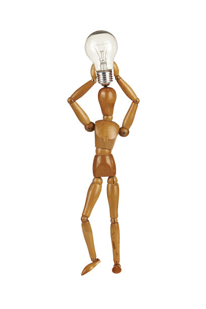 灯泡理念概念与虚拟(剪辑路径)图片下载