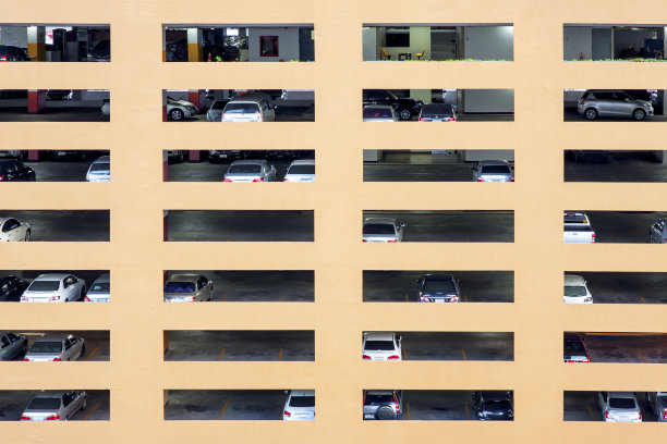 公共停车场，曼谷，泰国。图片下载