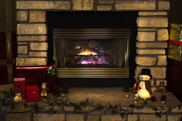圣诞节的壁炉图片下载