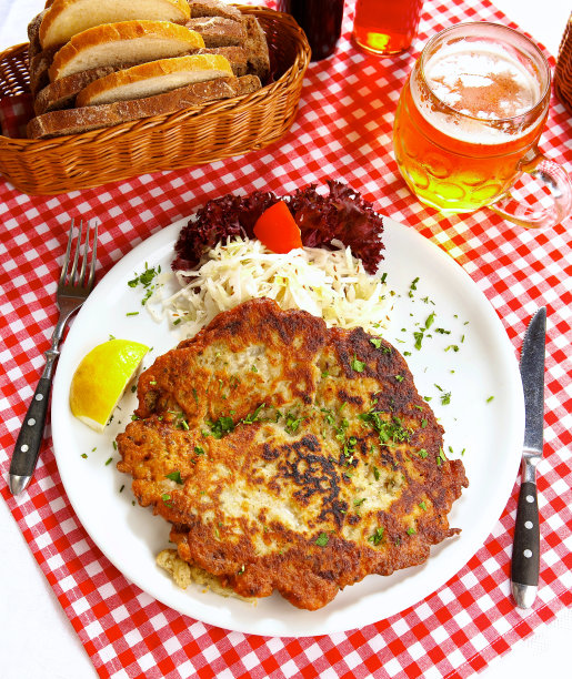 猪排配土豆饼图片下载