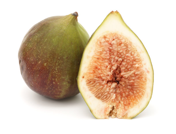 新鲜无花果孤立在白色图片下载