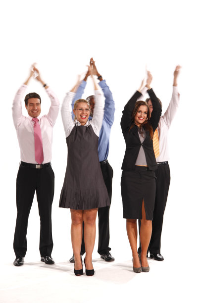 一群商人在鼓掌图片下载