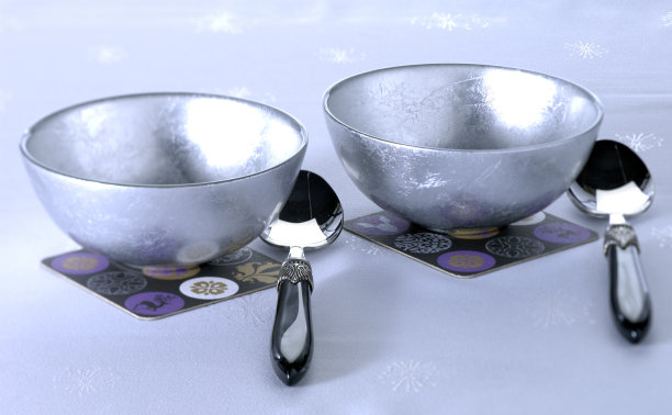 清空汤碗和勺子图片下载