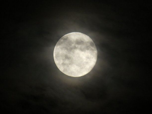 穆迪夜空中的满月图片下载