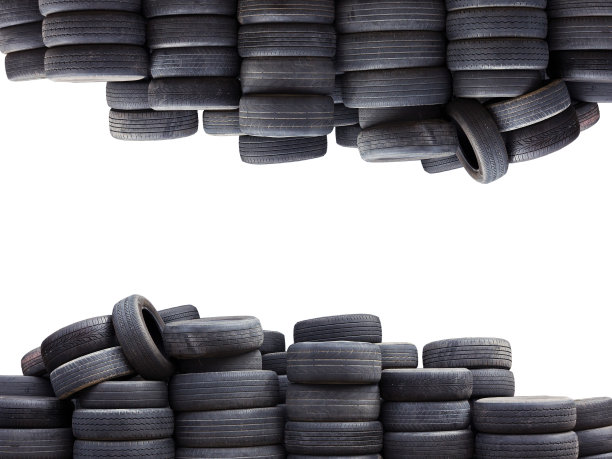 旧汽车轮胎孤立在白色背景上图片下载