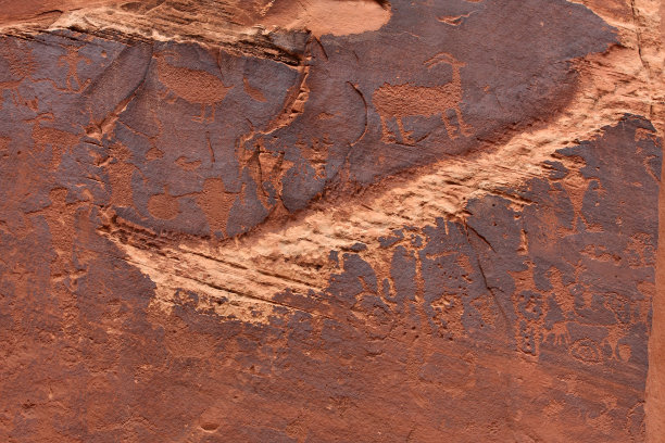 印第安人的岩画图片下载