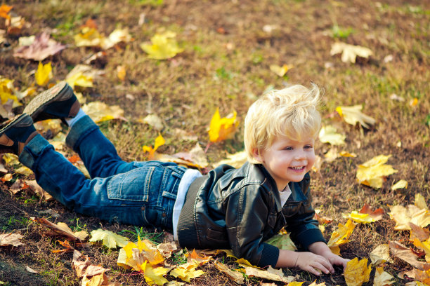 小男孩在户外图片下载