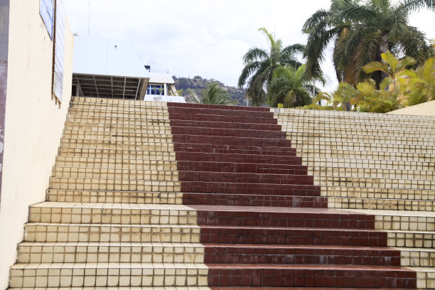 砖楼梯，桑给巴尔，坦桑尼亚，东非，印度洋图片下载