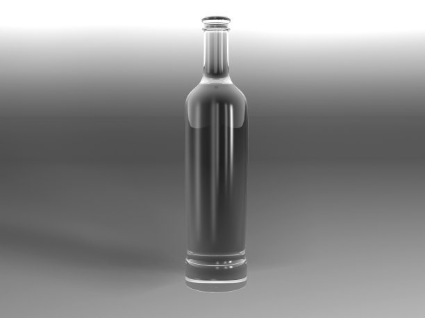 灰色背景上的瓶子图片下载