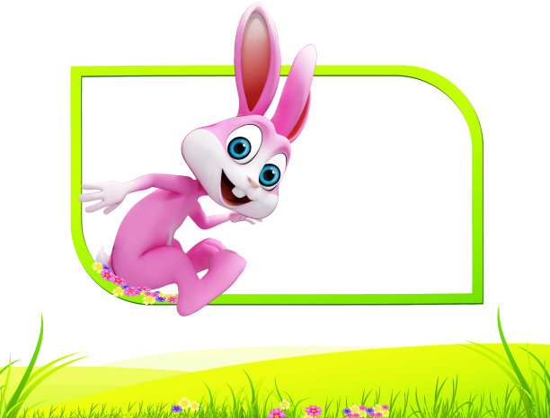 带手势的复活节兔子图片下载