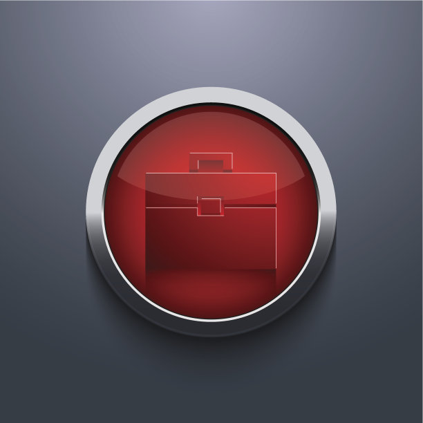 矢量红圈按钮。Eps10图片下载