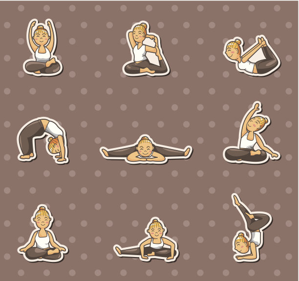 瑜伽贴纸图片下载