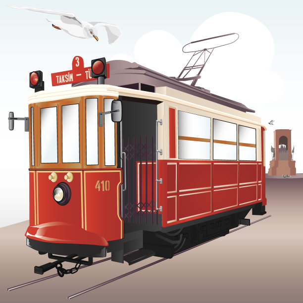 传统的伊斯坦布尔有轨电车图片下载