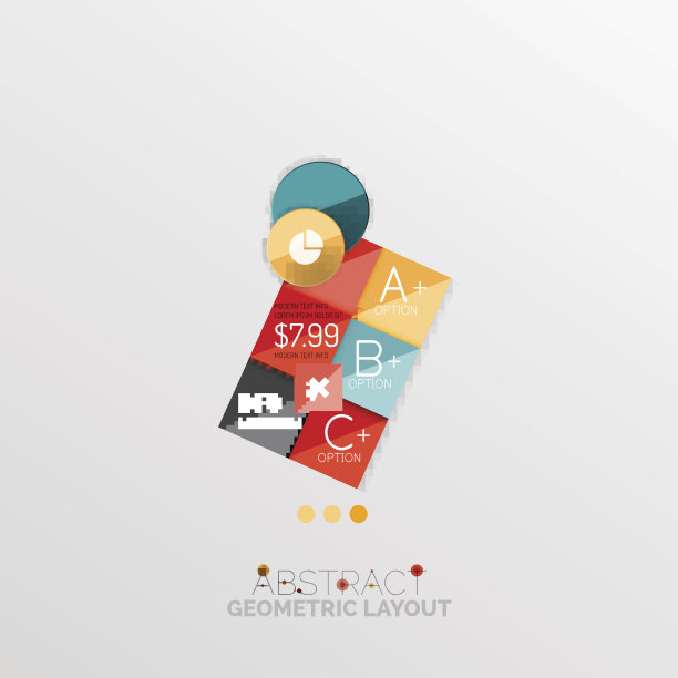 光面纸风格几何抽象信息图形设计图片下载