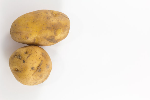 孤立背景中的马铃薯。图片下载