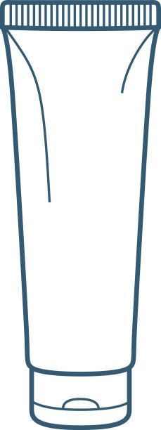 矢量插图空白卡通管化妆品，护肤霜或牙膏。美丽化妆品容器隔离在白色背景。图片下载