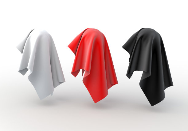 彩色的布覆盖球体在孤立的背景图片下载