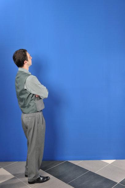 商人看ble墙(插入副本文本)图片下载