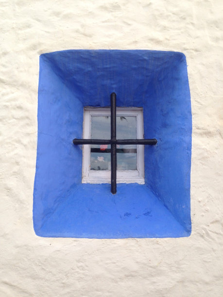 锡切斯典型的地中海窗图片下载