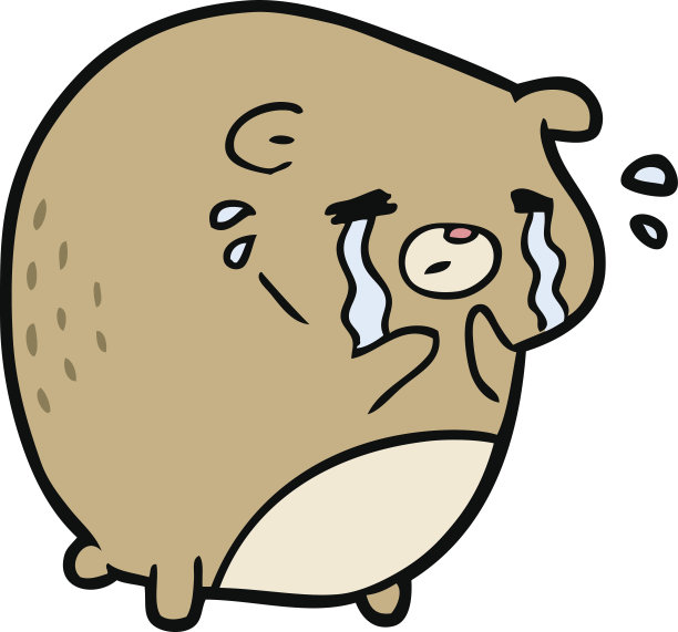 卡通熊哭图片下载