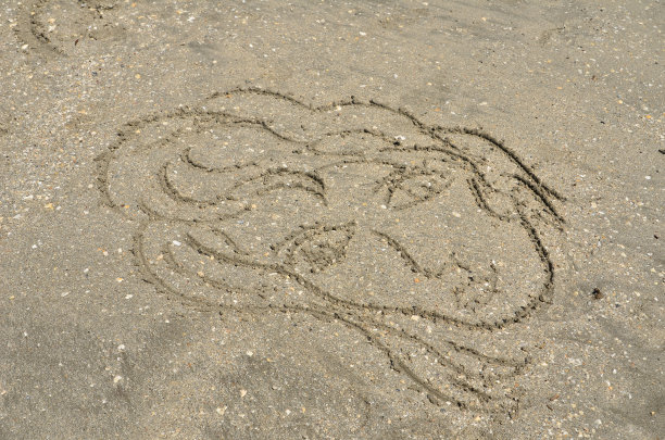 女孩在沙地上图片下载