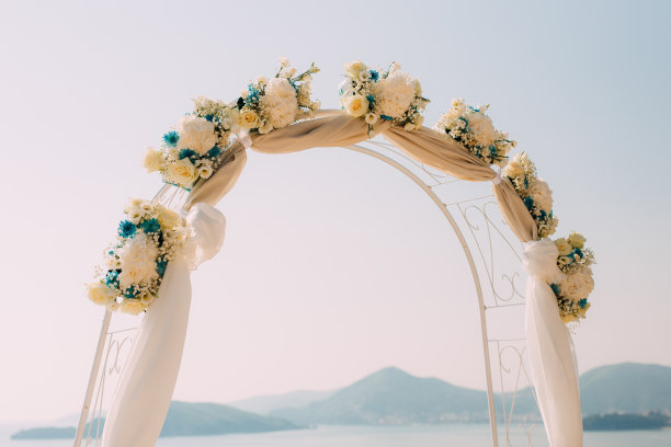 海上婚礼的拱门图片下载