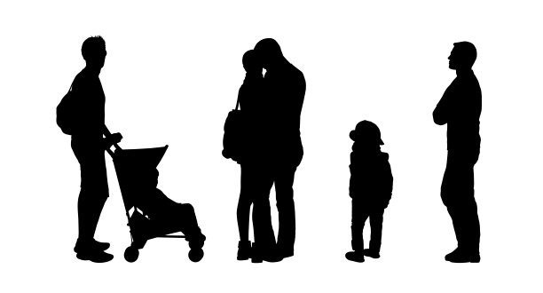 人们站在户外剪影27图片下载